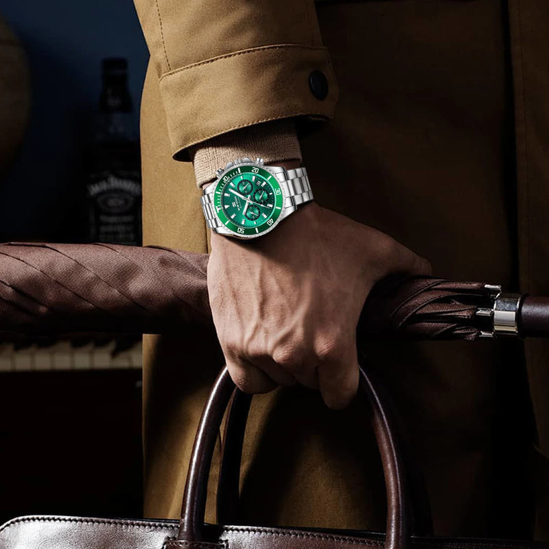 Eclavant Mariner Chronograph – Luminous Steel Timepiece
