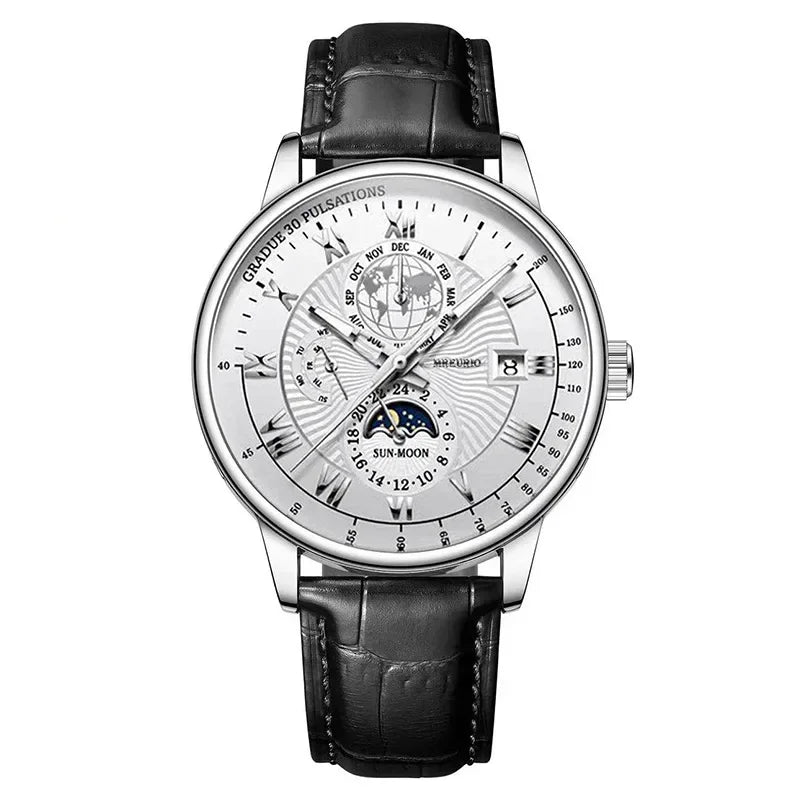 Eclavant Lunaris Chronograph – Moonphase Leather Edition