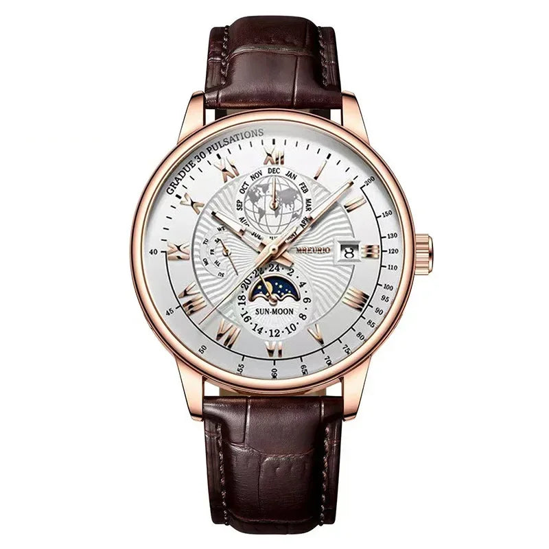 Eclavant Lunaris Chronograph – Moonphase Leather Edition