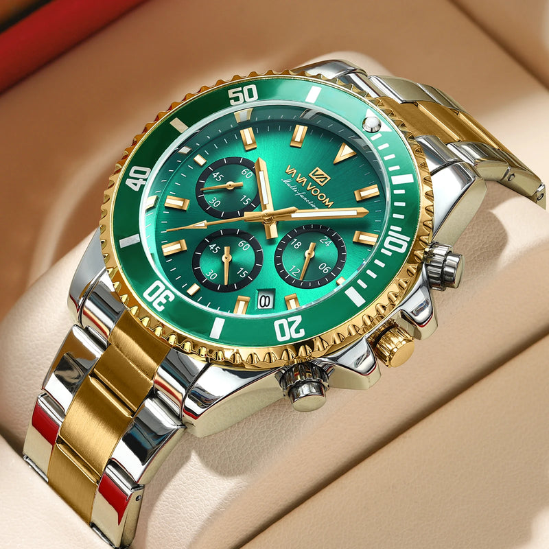 Eclavant Mariner Chronograph – Luminous Steel Timepiece