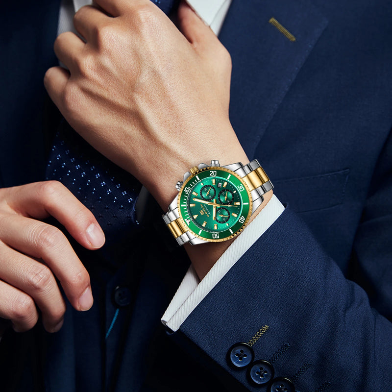 Eclavant Mariner Chronograph – Luminous Steel Timepiece