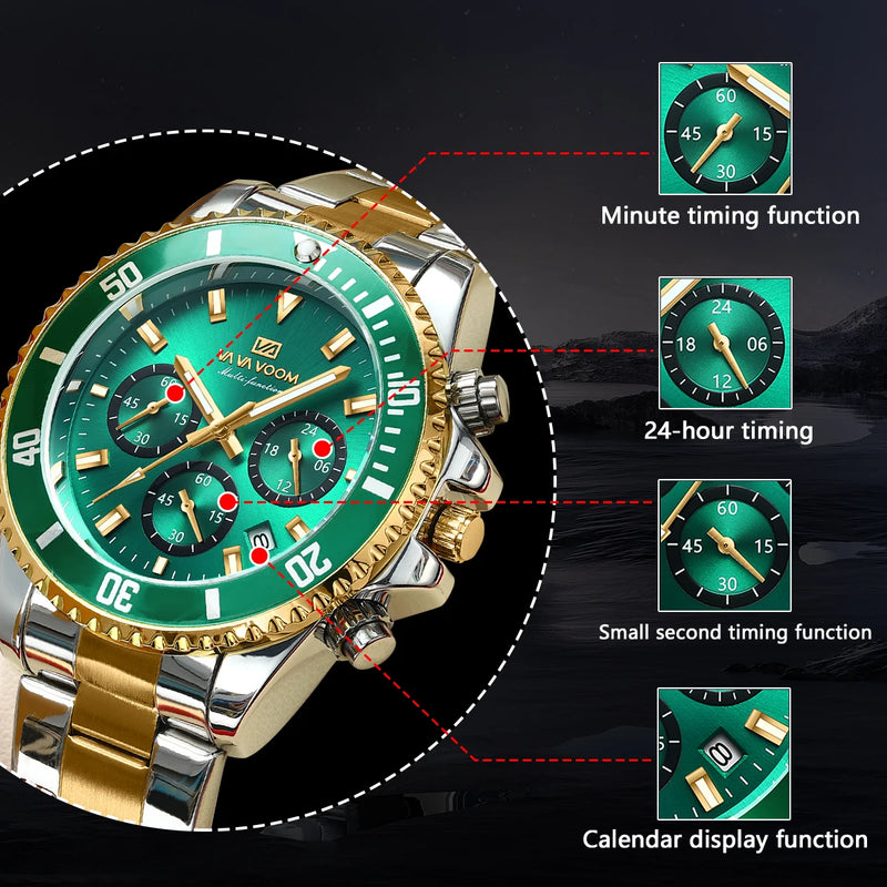 Eclavant Mariner Chronograph – Luminous Steel Timepiece