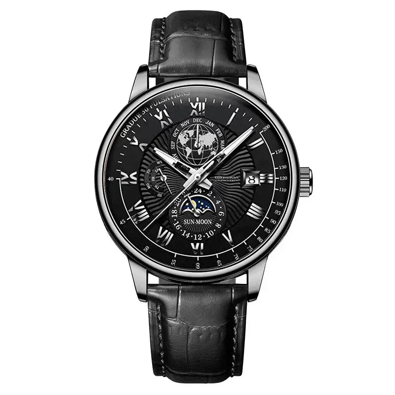 Eclavant Lunaris Chronograph – Moonphase Leather Edition