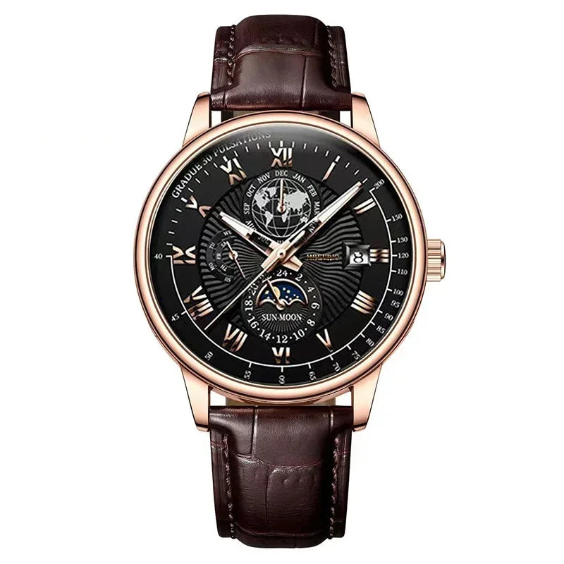 Eclavant Lunaris Chronograph – Moonphase Leather Edition